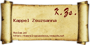 Kappel Zsuzsanna névjegykártya